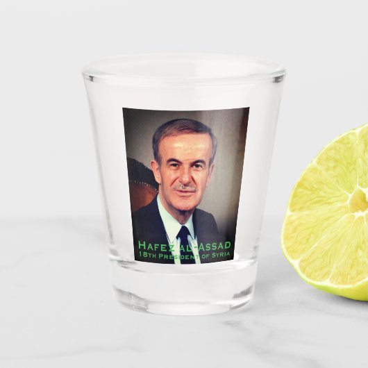 Hafez al-Assad, President van de Arabische Republi Shot Glas (Voorkant)