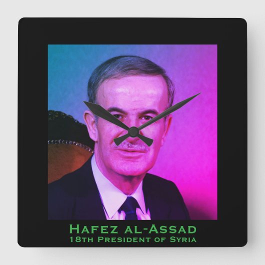 Hafez al-Assad, President van de Arabische Republi Vierkante Klok (Voorkant)