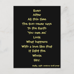 hafiz-gedicht briefkaart
