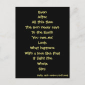 hafiz-gedicht briefkaart (Voorkant)