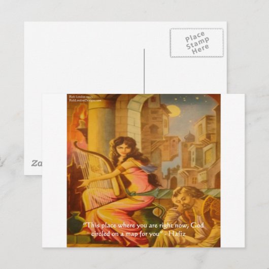 Hafiz "Gods Circle" Wisdom Quote Briefkaart (Voorkant / Achterkant)