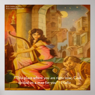 Hafiz "Gods Circle" Wisdom Quote Poster