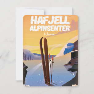Hafjell Alpinsenter Noorwegen mooie skiposter.