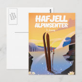 Hafjell Alpinsenter Noorwegen mooie skiposter. Briefkaart (Voorkant / Achterkant)