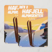 hafjell alpinsenter Noorwegen, prachtig ski-poster (Voorkant / Achterkant)