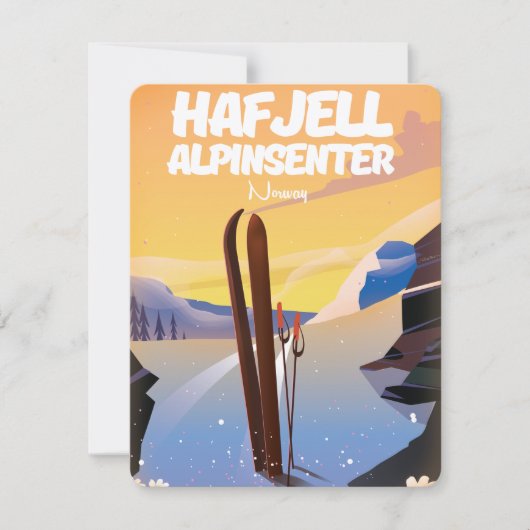 hafjell alpinsenter Noorwegen, prachtig ski-poster (Voorkant)