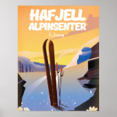 hafjell alpinsenter Noorwegen, prachtig ski-poster Poster (Voorkant)