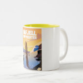 hafjell alpinsenter Noorwegen, prachtig ski-poster Tweekleurige Koffiemok (Voorkant rechts)