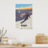 Hafjell Skigebied Noorwegen Reisposter Poster (Keuken)