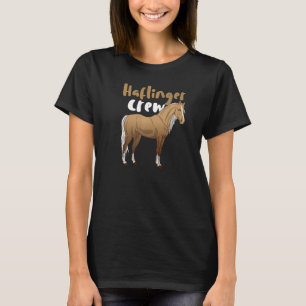 Haflinger Crew Paarden Rijden Liefde Meisje Dames  T-shirt