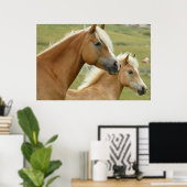 Haflinger horse and foal poster (Thuiskantoor)