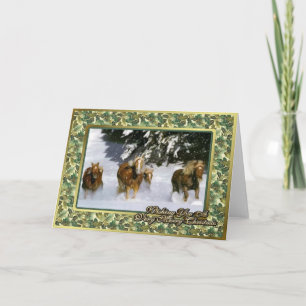 Haflinger Horse Blank Christmas Kaart