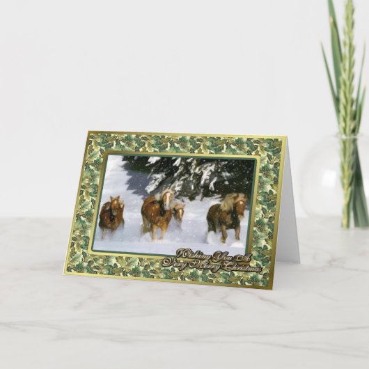 Haflinger Horse Blank Christmas Kaart (Voorkant)