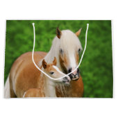 Haflinger Horse Cute Baby Foal Kiss Mum Pony Foto Groot Cadeauzakje (Voorkant)