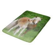 Haflinger Horse Cute Foal Kiss Mum Foto - Large Badmat (Gekanteld)