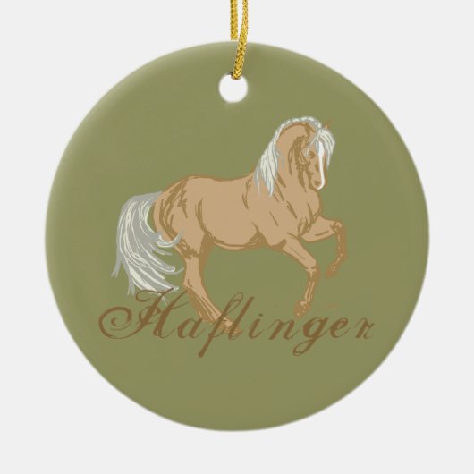 Haflinger Horse Keramisch Ornament (Voorkant)