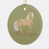 Haflinger Horse Keramisch Ornament (Links)
