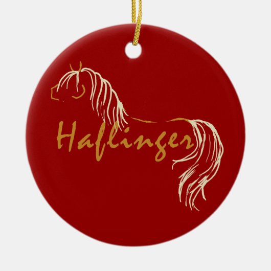 Haflinger Horse Keramisch Ornament (Voorkant)
