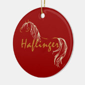 Haflinger Horse Keramisch Ornament (Links)