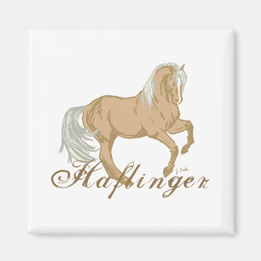 Haflinger Horse Magneet (Voorkant)
