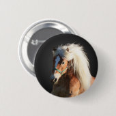 Haflinger Horse Ronde Button 5,7 Cm (Voorkant /achterkant)