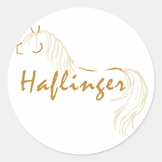 Haflinger Horse Ronde Sticker (Voorkant)