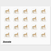 Haflinger Horse Ronde Sticker (Vel)