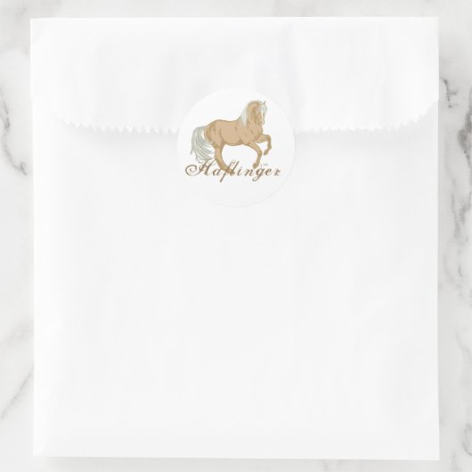 Haflinger Horse Ronde Sticker (Tas)