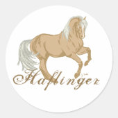 Haflinger Horse Ronde Sticker (Voorkant)