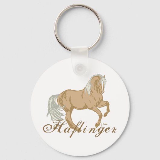 Haflinger Horse Sleutelhanger (Voorkant)