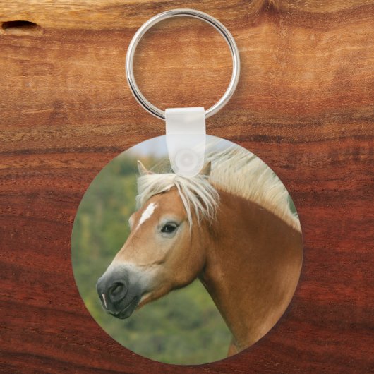 Haflinger Horse Sleutelhanger (Voorkant)