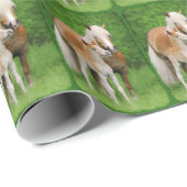 Haflinger Horses Cute Foal Kiss Mum Foto - Gift Cadeaupapier (Rol Hoek)