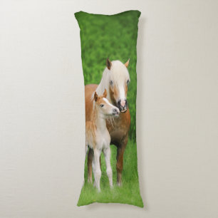 Haflinger Horses Cute Foal Kiss Mum Foto - knuffel Lichaamskussen