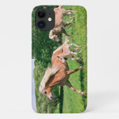 Haflinger Horses Cute Foals run Funny Animal Photo Case-Mate iPhone Case (Achterkant)