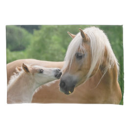 Haflinger Horses Foal and Mare Cuddle Pillow-Hoesj Kussensloop