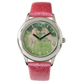 Haflinger Horses Leuke Veulens Grappig Foto wijzer Horloge