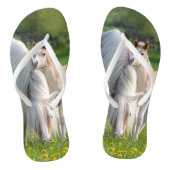 Haflinger Horses Schattige Baby veulen met mama -  Teenslippers (Voetbed)