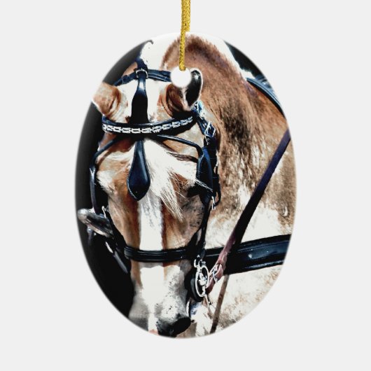 Haflinger Keramisch Ornament (Voorkant)