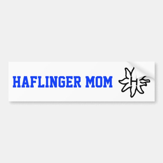 Haflinger Ma - Bumpersticker (Voorkant)