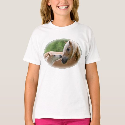 Haflinger-merg en foelie t-shirt (Voorkant)