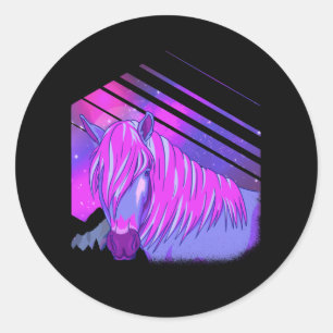 Haflinger Paard Eigenaar Modern Gift Idee Ronde Sticker