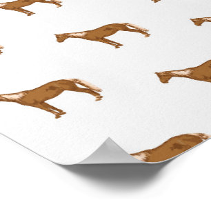 Haflinger Paard Equestrie Schilderij Dieren Liefhe Poster