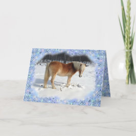 Haflinger-paard kerstgroetkaart feestdagen kaart