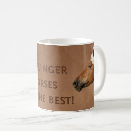 Haflinger-paard-mok Koffiemok (Voorkant rechts)