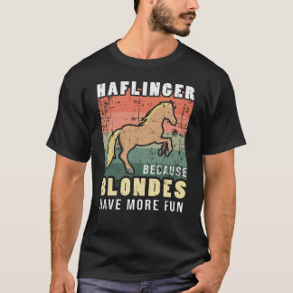Haflinger-paard op blondrider Haffis T-shirt
