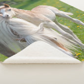 Haflinger-paarden koken Baby met foto van mam, Sherpa Deken (3/4)