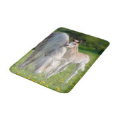 Haflinger-paarden koken Baby met foto van moeder Badmat (Gekanteld)