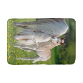 Haflinger-paarden koken Baby met foto van moeder Badmat (Voorkant)