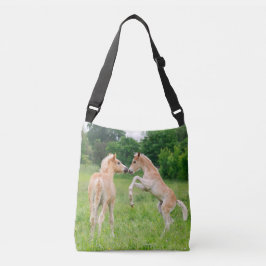 Haflinger Paarden Leuke veulens Achterfoto - Cross Crossbody Tas
