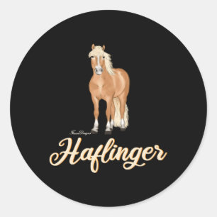 Haflinger Paardenrenner Haffi Motif Ronde Sticker